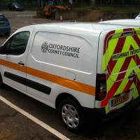 Oxfordshire County Council - Vinyl graphics & high visibility chevrons