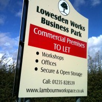 Cut to shape Aluminium Composite sign with print and post mounted