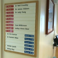 Bespoke directory sign for Doctor's surgery