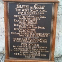 Bespoke plaque for King Alfred statue in Wantage Town Centre